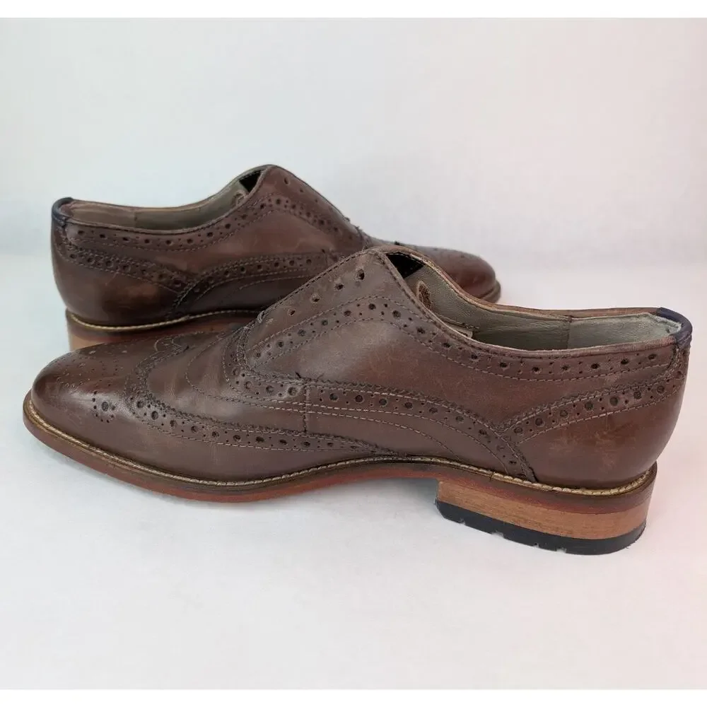 Clarks Craftmaster Oliver Brown Leather Brogue Oxfords 15775 Mens Shoes 7.5
